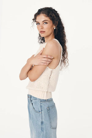 Catalina Knit Tank Creme