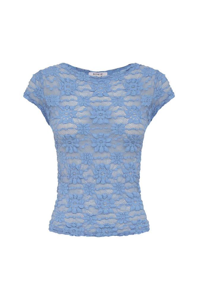 Galo Sunflower Lace Tee Periwinkle