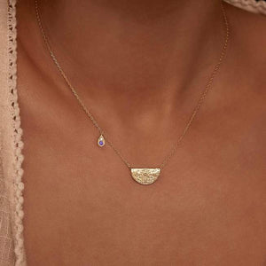 
            
                Load image into Gallery viewer, AWAKEN YOUR SENSES LOTUS BIRTHSTONE NECKLACE - FEBRUARY
            
        