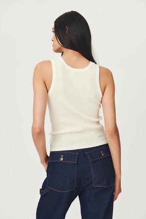 
            
                Load image into Gallery viewer, GEMMA KNIT TANK CREME
            
        