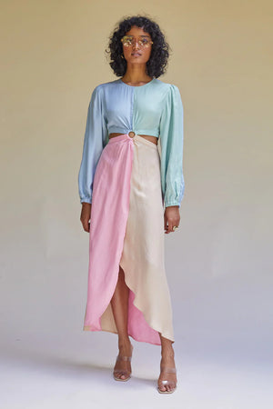 
            
                Load image into Gallery viewer, CALYPSO LONG SLEEVE MULTI COLOUR MAXI
            
        