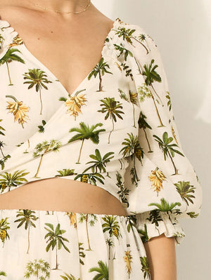 
            
                Load image into Gallery viewer, Solana Tie Front Crop Top - Green Palm
            
        