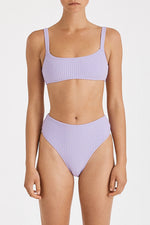 CORD TOWELLING WAISTED BRIEF - LILAC