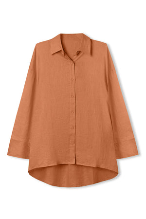 
            
                Load image into Gallery viewer, Tangerine Linen Shirt
            
        
