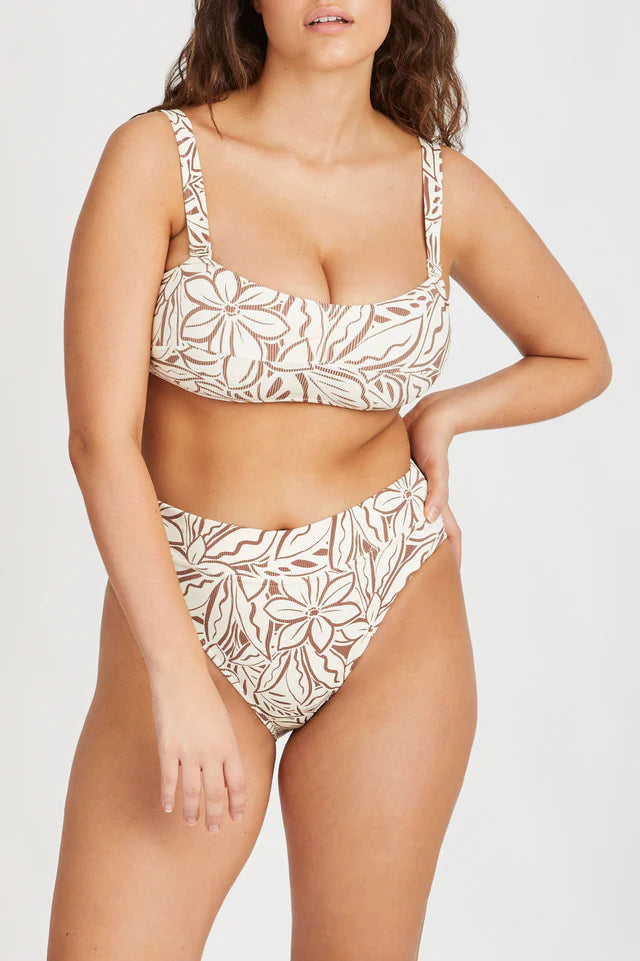 Cocoa Flower High Waisted Brief