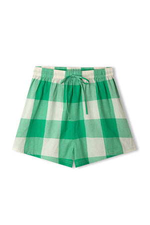 
            
                Load image into Gallery viewer, GREEN CHECK ORGANIC COTTON SHORT
            
        