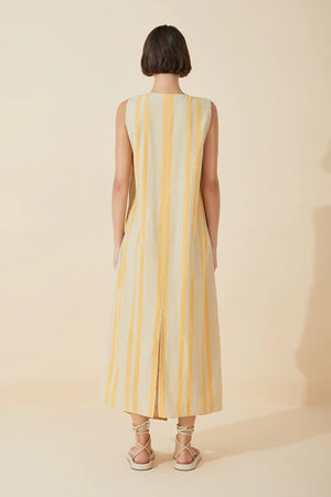 
            
                Load image into Gallery viewer, BUTTER &amp;amp; STONE STRIPE ORGANIC COTTON DRESS
            
        