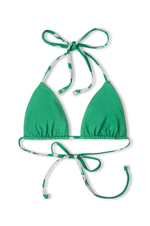 GREEN FLOWER REVERSIBLE HALTER TRIANGLE