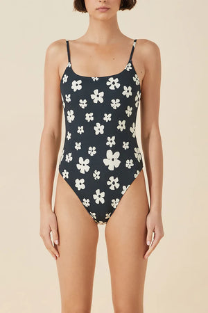 
            
                Load image into Gallery viewer, BLACK &amp;amp; BONE FLOWER REVERSIBLE ONE PIECE
            
        