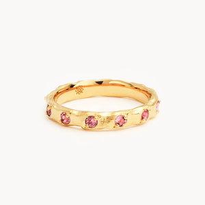 Cosmic Tourmaline Ring - Gold Vermeil