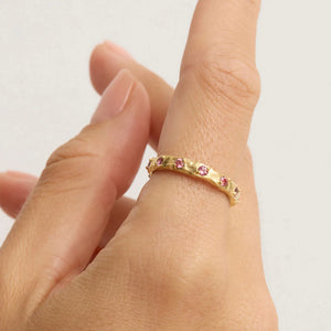 Cosmic Tourmaline Ring - Gold Vermeil